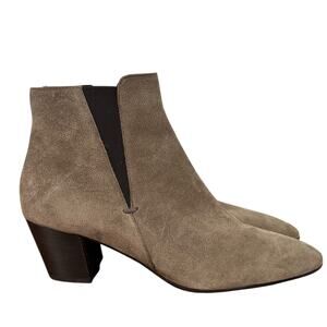 Aquatalia Faylynn Suede Weatherproof Boot Women's SZ 12 Brown Zip Point NEW $695